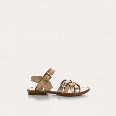 THELMA MIX CUIR VELOURS/METAL
