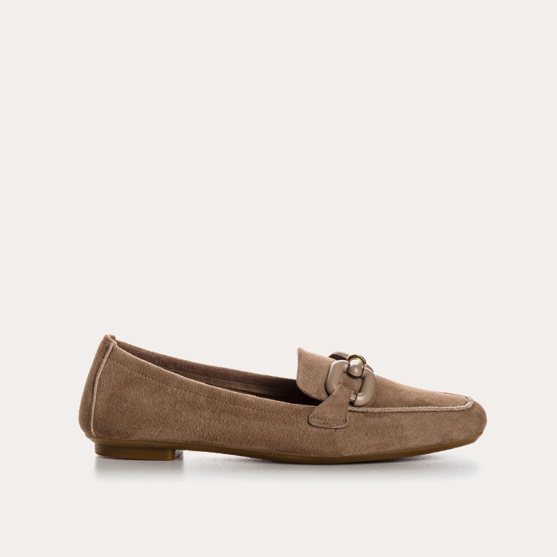 Mocassins Bijou Femme Cuir Velours - HEREA | Reqins