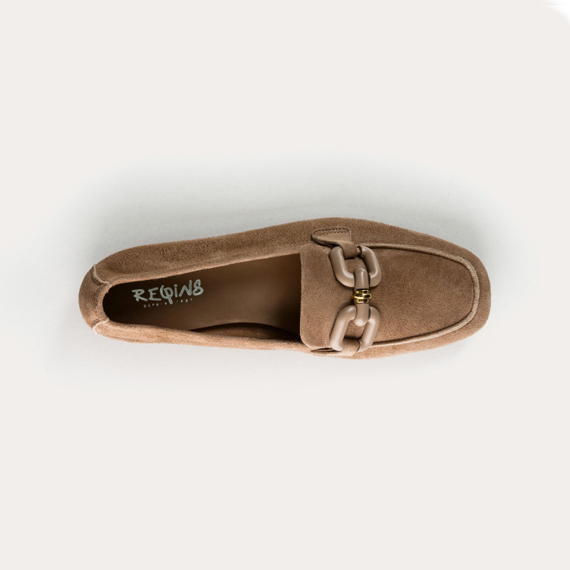 Mocassins Bijou Femme Cuir Velours - HEREA | Reqins