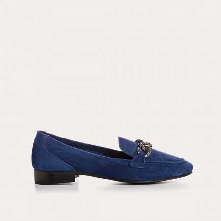 MOCASSINS POPPY CUIR VELOURS