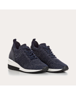 Women's crochet fabric lace top sneakers