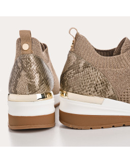 Baskets à lacets en tissu crochet pour femme