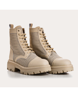 Boots Woman Leather Perfo - Detroit | Reqins