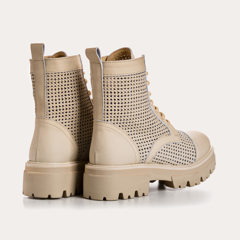 Boots Femme Cuir Perfo - DETROIT | Reqins