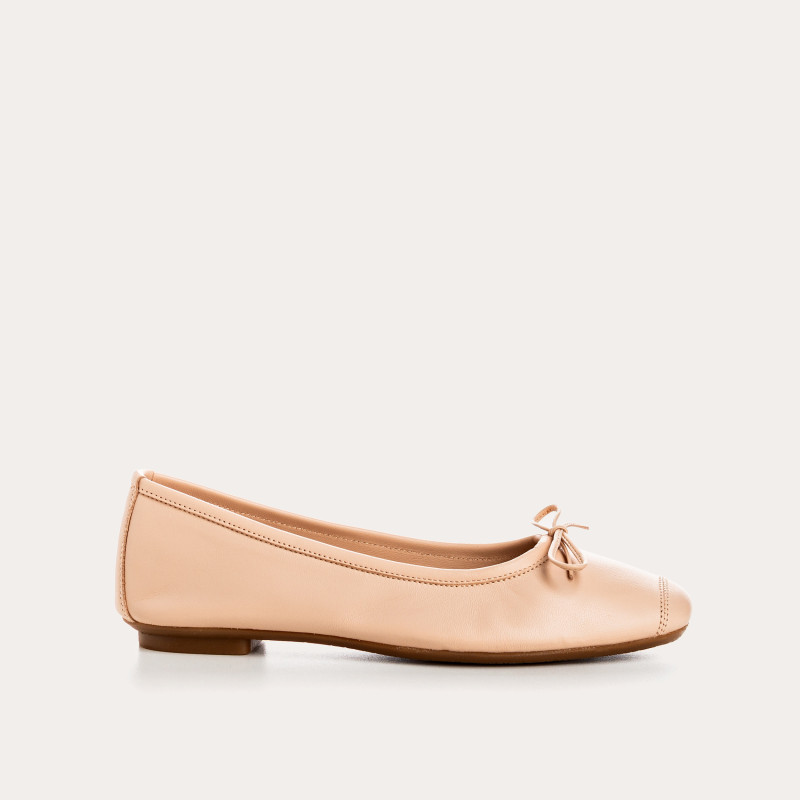 Harmony smooth leather ballerinas