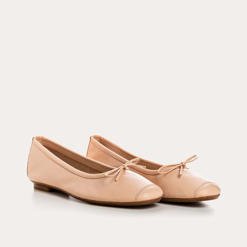 Harmony smooth leather ballerinas