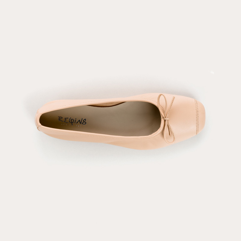 Harmony smooth leather ballerinas