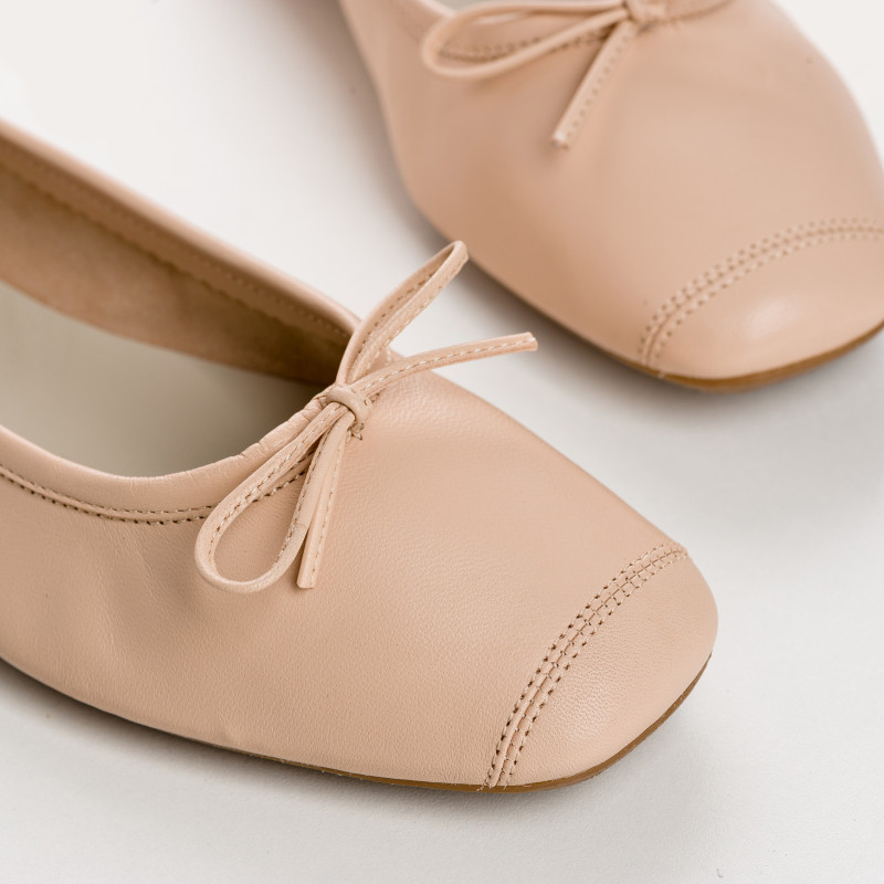 Harmony smooth leather ballerinas