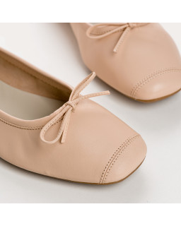 Harmony smooth leather ballerinas
