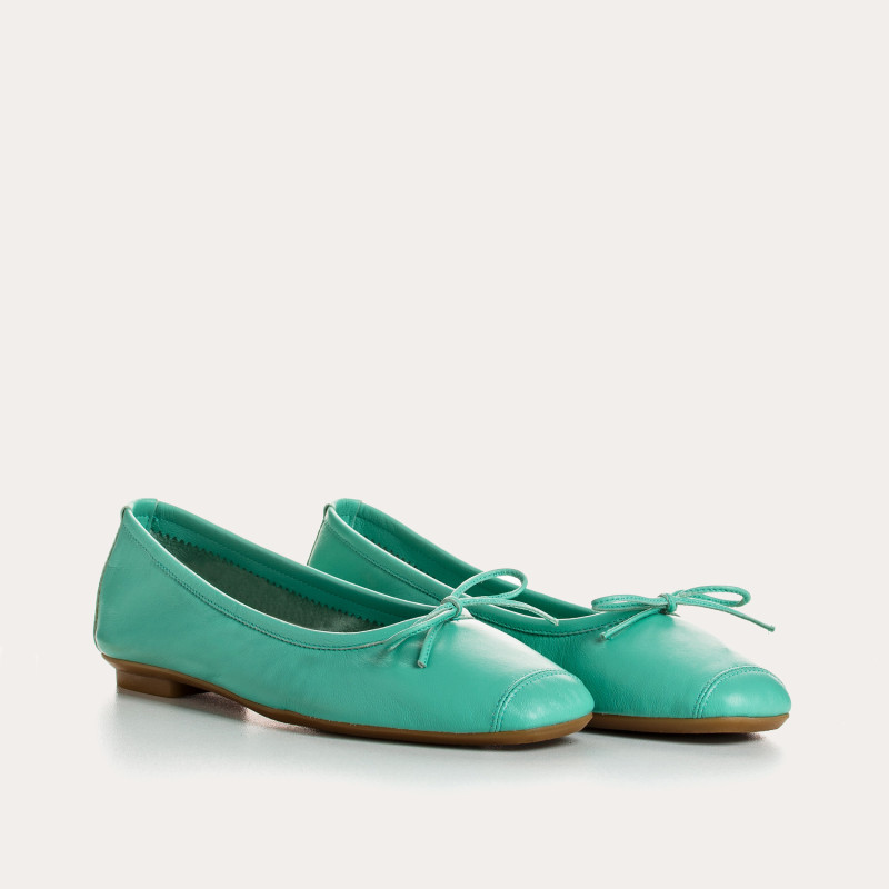 Harmony smooth leather ballerinas