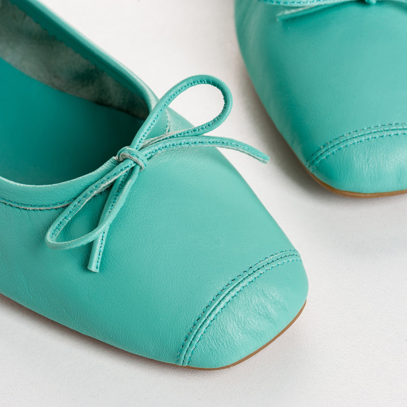 Harmony smooth leather ballerinas