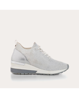 Women's crochet fabric lace top sneakers