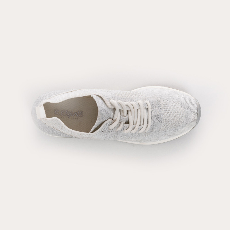 Women's crochet fabric lace top sneakers