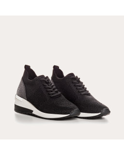 Women's crochet fabric lace top sneakers