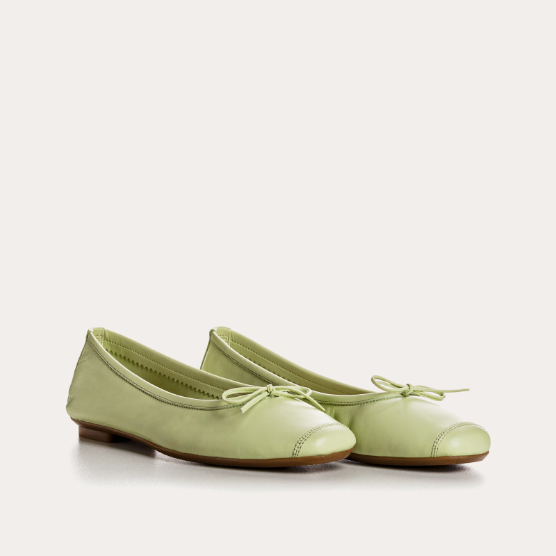 Harmony smooth leather ballerinas