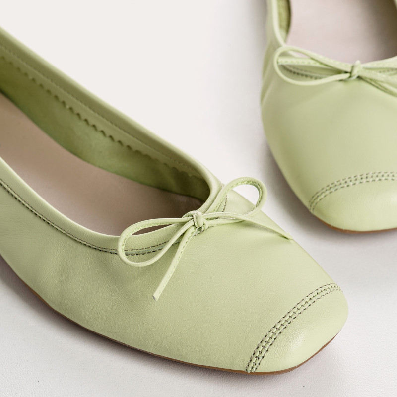 Harmony smooth leather ballerinas