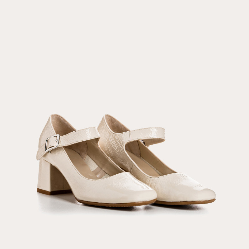 Naplak Leather Mary Janes Leather Pumps - Galante | Reqins