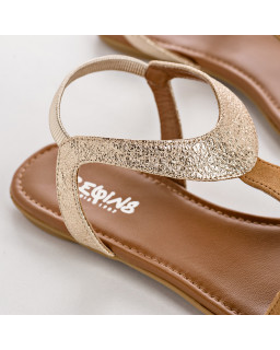 Bernie velvet leather and metal sandals