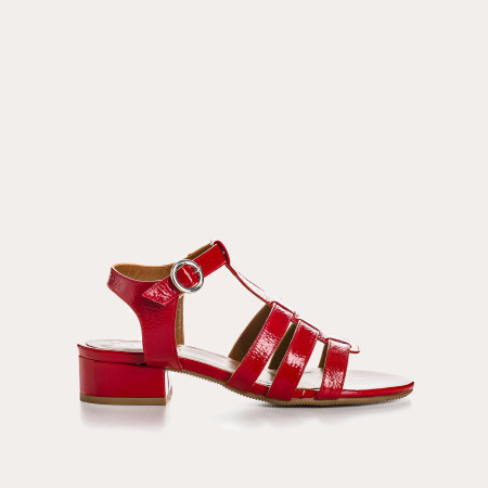 Presly Sandals - Women's Varnished Leather Shoes | Reqins