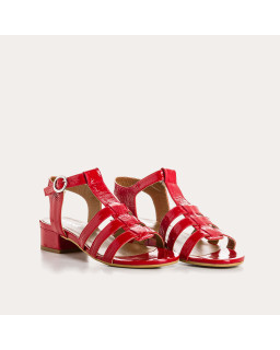 Presly Sandals - Women's Varnished Leather Shoes | Reqins