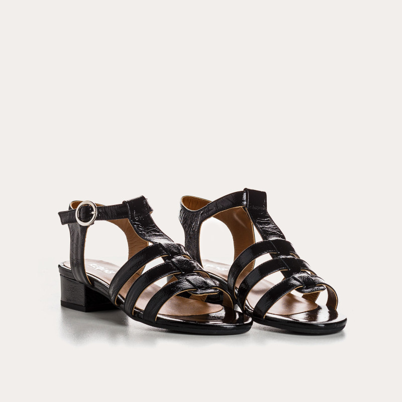 Presly Sandals - Women's Varnished Leather Shoes | Reqins