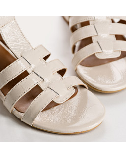 Presly Sandals - Women's Varnished Leather Shoes | Reqins