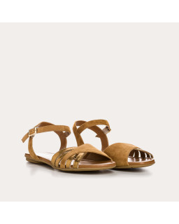 Sandales plates BESSE - chaussures à brides cuir femme | REQINS