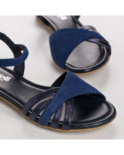 Sandales plates BESSE - chaussures à brides cuir femme | REQINS