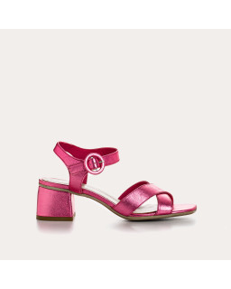 Olympia Sandals - Women's Metallic Leather Flange Shoes | Reqins