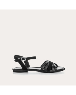 Besse Flat Sandals - Women's Leather Flange Shoes | Reqins