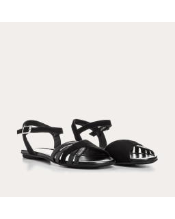 Sandales plates BESSE - chaussures à brides cuir femme | REQINS