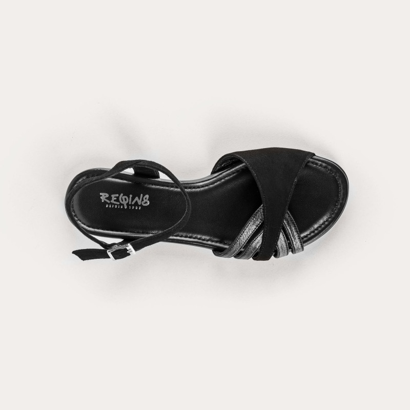 Besse Flat Sandals - Women's Leather Flange Shoes | Reqins