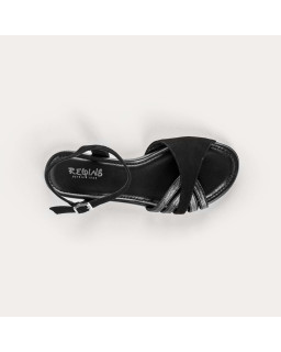 Besse Flat Sandals - Women's Leather Flange Shoes | Reqins