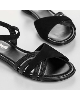 Sandales plates BESSE - chaussures à brides cuir femme | REQINS