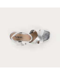 Sandales OLYMPIA - chaussures à brides cuir métallisé femme | REQINS