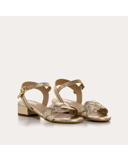 Portimao Sandals - Women's Metallic Leather Flange Shoes | Reqins