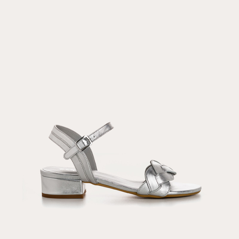 Portimao Sandals - Women's Metallic Leather Flange Shoes | Reqins