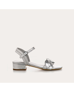 Portimao Sandals - Women's Metallic Leather Flange Shoes | Reqins
