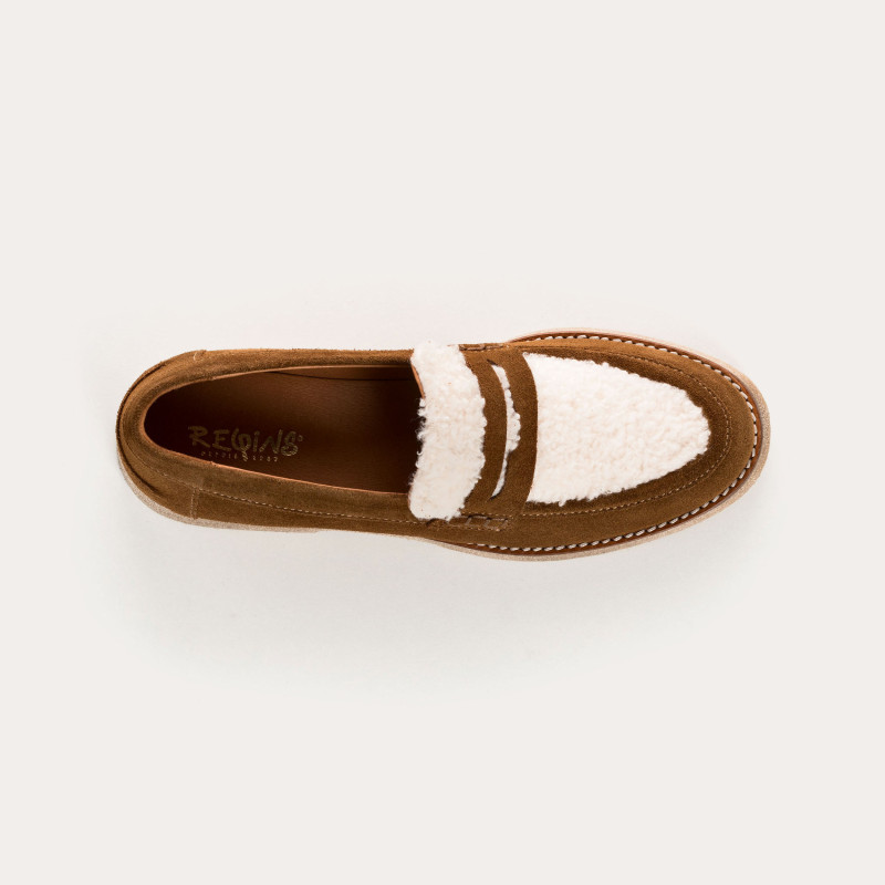 Suede hazelkin wedge moccasins