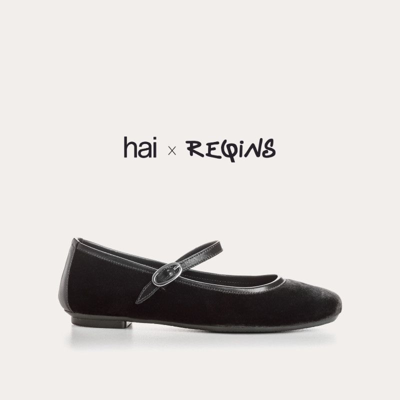 Honoured MARY JANES Hai x Leather and Velvet Reqins