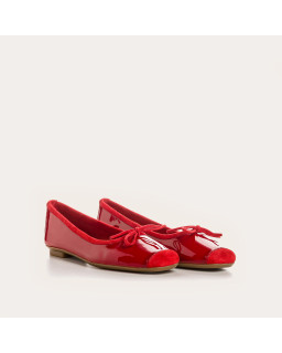 Harmony square-tipped leather ballerinas