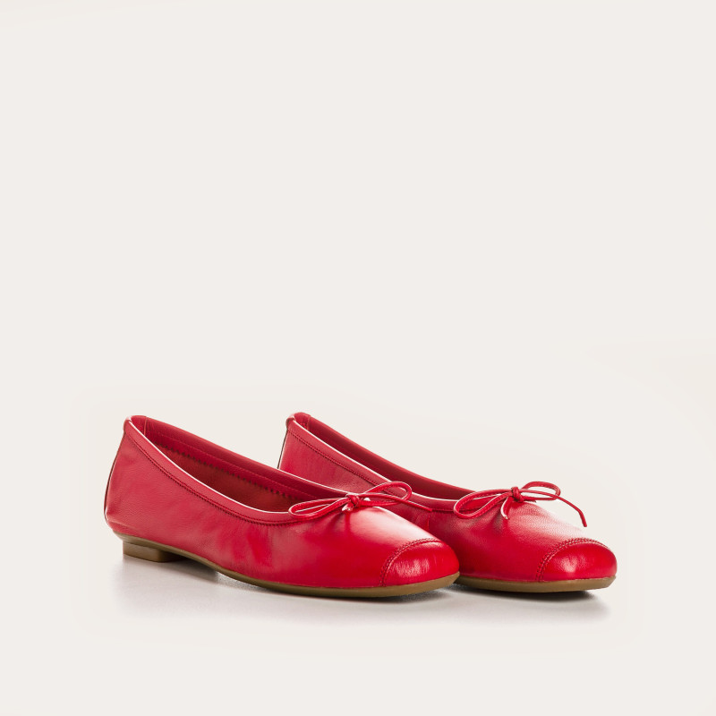 Harmony smooth leather ballerinas