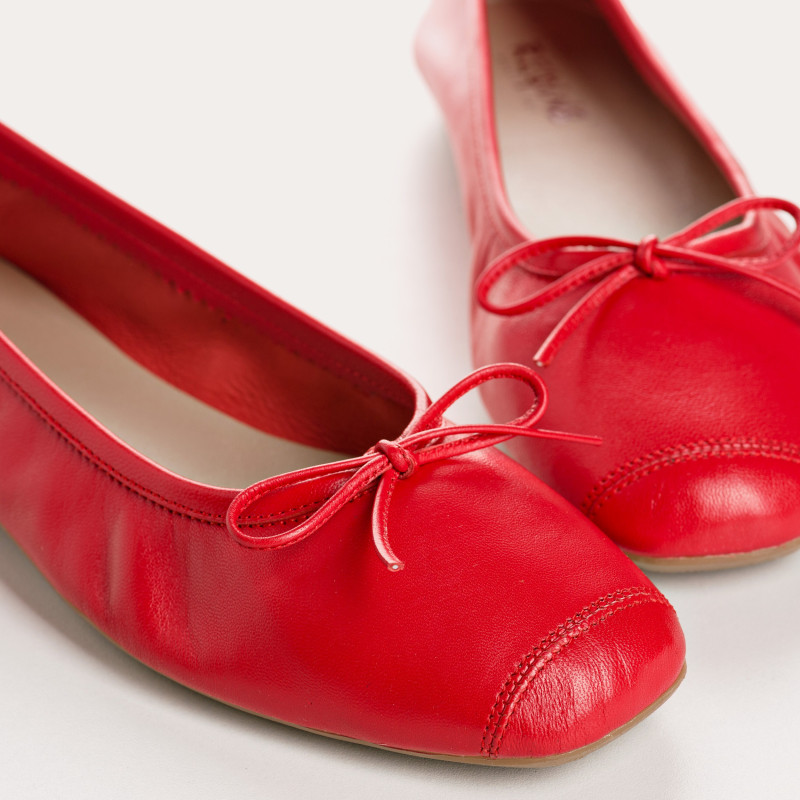 Harmony smooth leather ballerinas