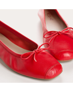Harmony smooth leather ballerinas