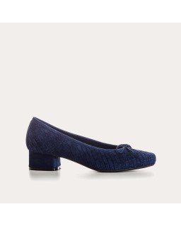 Keira Heeled Ballerinas - Women's Braided Suede Shoes | Reqins