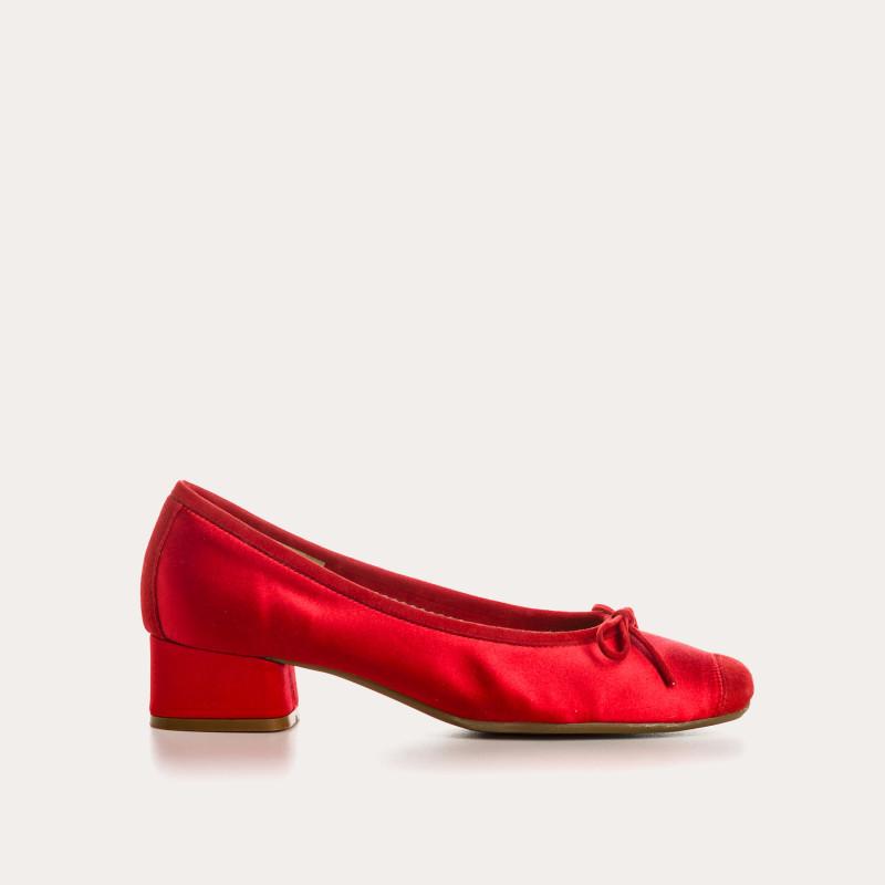 Kyriel Heel Ballerinas - Women's Silk Shoes | Reqins