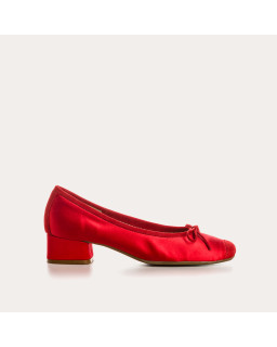 Kyriel Heel Ballerinas - Women's Silk Shoes | Reqins