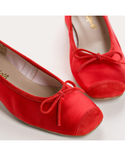 Kyriel Heel Ballerinas - Women's Silk Shoes | Reqins