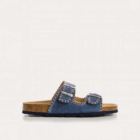 MULES NUBIA FOLK CUIR VELOURS