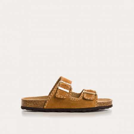MULES NUBIA FOLK CUIR VELOURS
